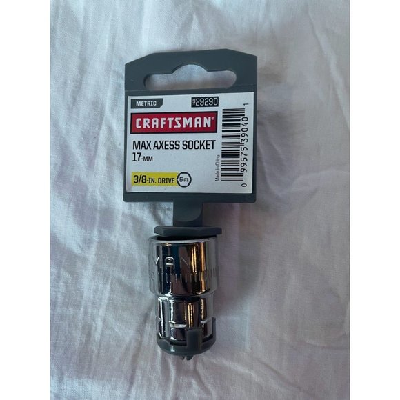 New Craftsman Max Axess through Socket 17mm 3/8 inch drive Metric 929290 6 point - Picture 1 of 1